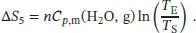 Für die Gesamtänderung der Entropie des Systems pro Mol H 2O erhalten wir - фото 369