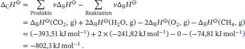 Die Temperaturabhängigkeit der Standardreaktionsenthalpie ist durch das - фото 273
