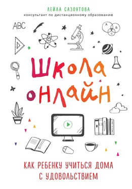 Лейла Сазонтова Школа онлайн. Как ребенку учиться дома с удовольствием обложка книги
