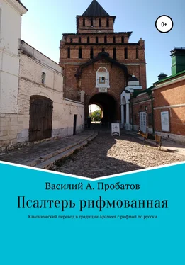 Василий Пробатов Псалтирь рифмованная перевод с канонического текста начала 20 века с еврейского и греческого обложка книги