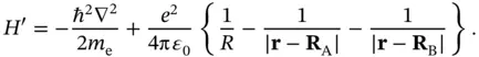 This Hamiltonian is that of an electron moving in the Coulomb potential of two - фото 262