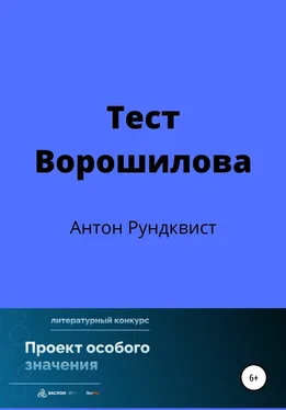 Антон Рундквист Тест Ворошилова обложка книги