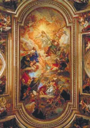 Бачиччо 1707 Апофеоз Ордена Францисканцев Х м Рим Базилика Санти - фото 26