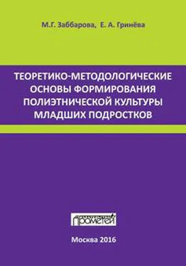 Елизавета Гринева Теоретико-методологические основы формирования полиэтнической культуры младших подростков обложка книги