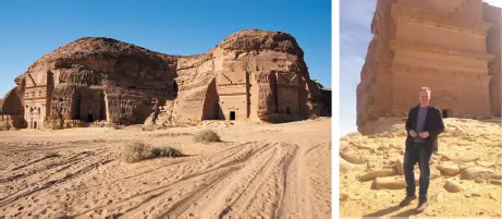 Figure I2 Left Madain Saleh Saudi Arabia Right The Editor in Madain Saleh - фото 45