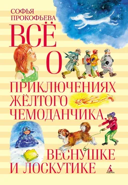 Софья Прокофьева Всё о приключениях жёлтого чемоданчика, Веснушке и Лоскутике обложка книги