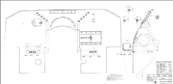 Factory drawing of gun shield for the M75 107 mm gun TsAMO M75 involved - фото 22