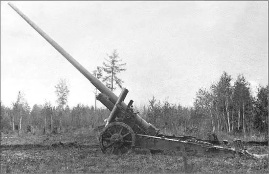 M75 107 mm antitank gun with barrel at maximum elevation TsAMO M75 107 mm - фото 23