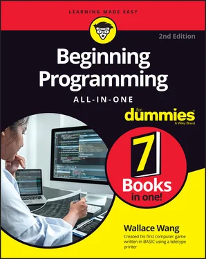Wallace Wang Beginning Programming All-in-One For Dummies обложка книги