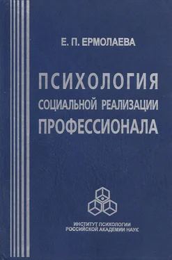 Елена Ермолаева Психология социальной реализации профессионала обложка книги