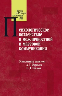 Сборник статей Психологическое воздействие в межличностной и массовой коммуникации обложка книги