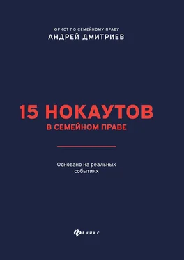 Андрей Дмитриев 15 нокаутов в семейном праве обложка книги