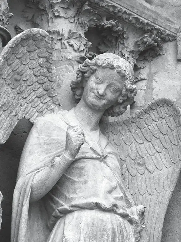 Улыбающийся ангел Скульптура XIII в на фасаде Реймсского собора Получается - фото 2