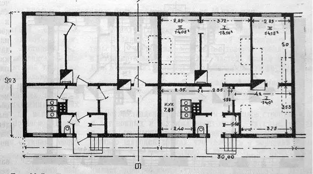 Рис 163 Одноэтажный деревянный блокированный дом на две двухкомнатные - фото 175