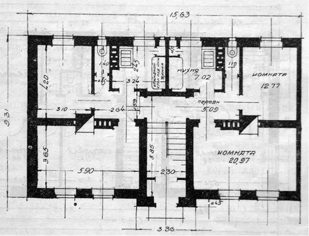 Рис 169 Двухэтажный жилой дом блокированный 4квартирный квартиры - фото 181