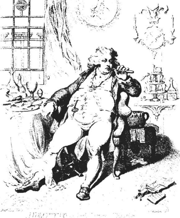 Д Гиллрэй Ужасы пищеварения Карикатура на Георга IV 1792 г Денди - фото 23