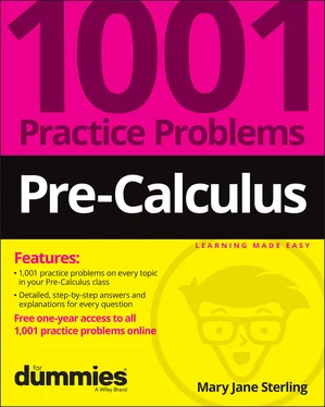 Mary Jane Sterling Pre-Calculus: 1001 Practice Problems For Dummies (+ Free Online Practice) обложка книги