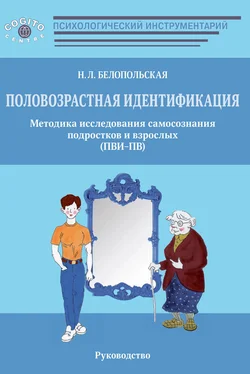 Наталия Белопольская Половозрастная идентификация. Методика исследования самосознания подростков и взрослых (ПВИ-ПВ) обложка книги