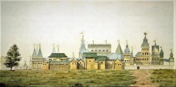 Царская усадьба в Коломенском Неизв худ XVIII век Царевич со всем штатом - фото 22