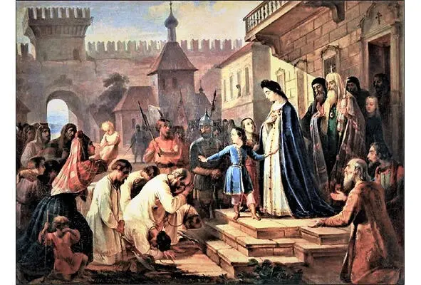 Царица Наталья Кирилловна с царевичем Петром на Красном крыльце Художник В - фото 50