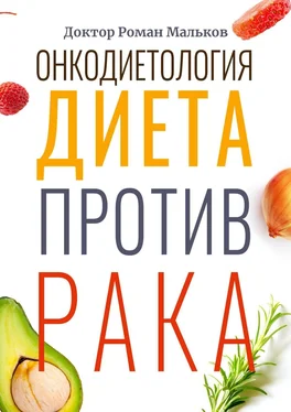 Доктор Роман Мальков Онкодиетология. Диета против рака обложка книги