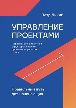 Петр Дикий Управление проектами. Правильный путь для начинающих обложка книги