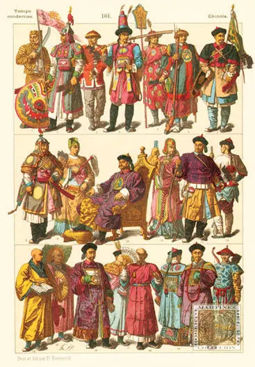 Trajes chinos en el siglo XIX En adelante las dos emperatrices gobernaron - фото 9