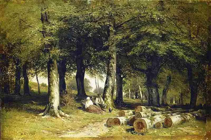 В роще 1869 Лесная глушь 1872 Этюды В 1880е Шишкин создает много - фото 28