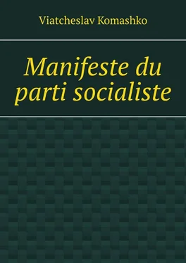 Viatcheslav Komashko Manifeste du parti socialiste обложка книги