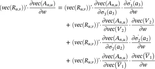 holds Thus vec R uv vec A nu w is the sum of four - фото 793