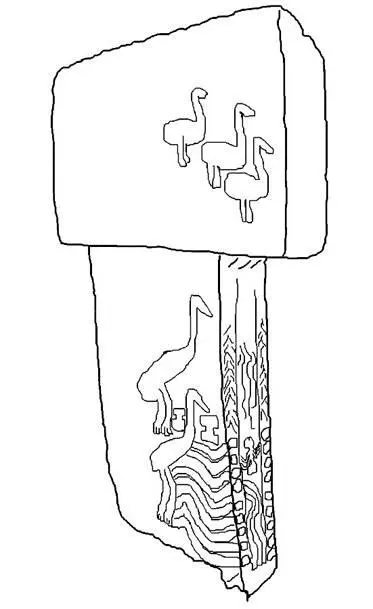 Эскиз столба 33 в ГобеклиТепе корпус D показывающий сторону с парой высоких - фото 6