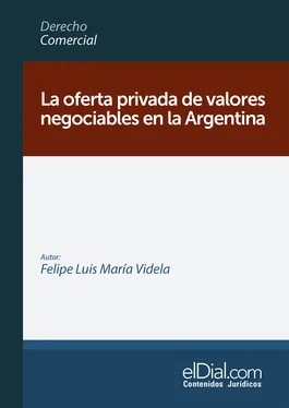Felipe Luis María Videla La oferta privada de valores negociables en la Argentina обложка книги