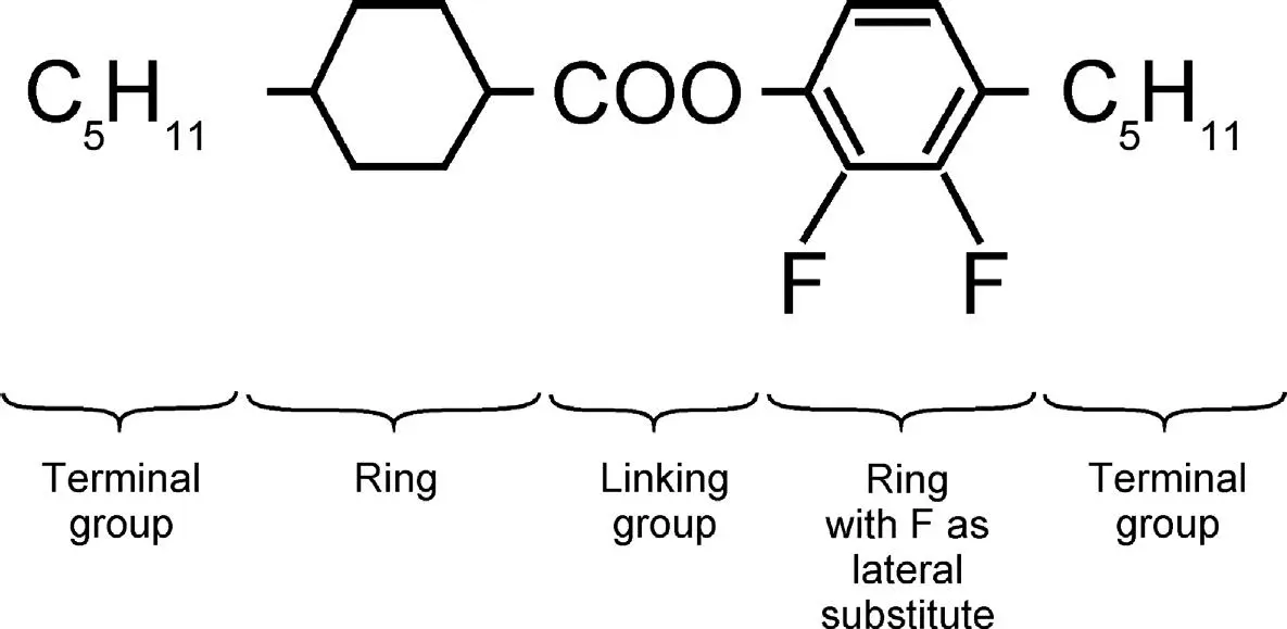 Figure 28 The basic structure of a calamitic LC molecule 22 The Operation - фото 45