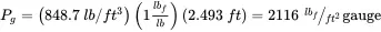 The pressure in lb fft 2absolute is The pressure in psia is - фото 24