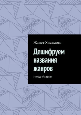 Жанет Хисамова Дешифруем названия жанров. Метод «Язарга» обложка книги