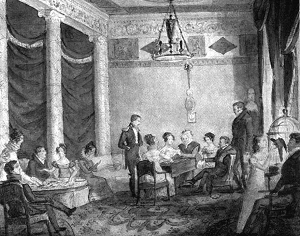 Гостиная в доме Олениных в Приютине Художник Ф Солнцев 1834 г Я помню - фото 13