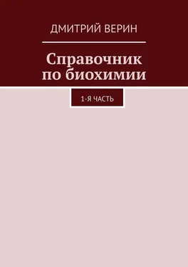 Дмитрий Верин Справочник по биохимии. 1-я часть обложка книги