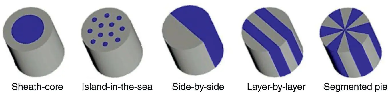 Figure 22 Crosssection types of bicomponent fibers Source Chien et al - фото 24