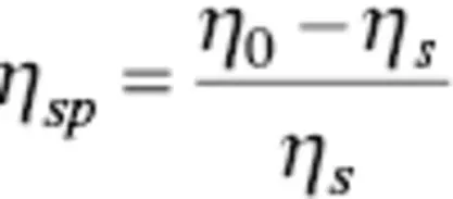 where η 0is the zeroshear viscosity of the polymer solution and η sis the - фото 16