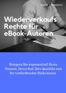 André Sternberg Wiederverkaufs Rechte für eBook-Autoren обложка книги