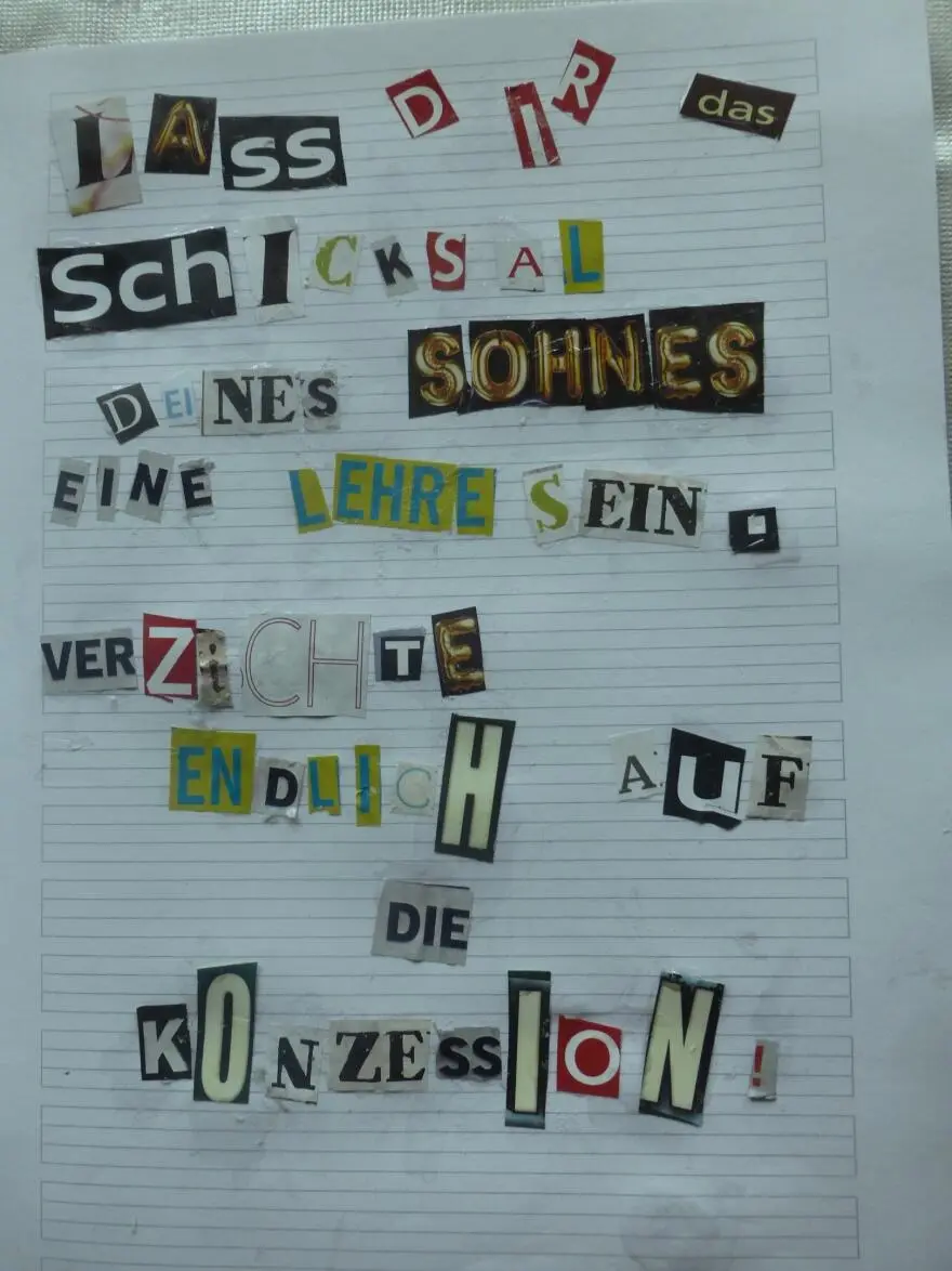 Peter Endras liest die Seite laut vor Lass dir das Schicksal deines Sohnes - фото 3
