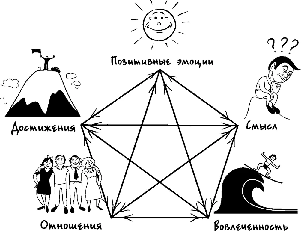 Рис 3Пентаграмма Селигмана Однажды я по привычке рисовал в блокноте и - фото 3