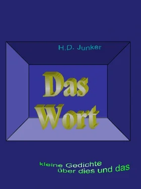 Hans Detlef Junker Das Wort обложка книги