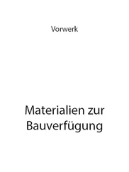 Volkert Vorwerk - Materialien zur Bauverfügung