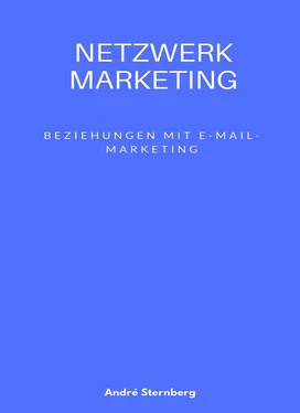 André Sternberg Netzwerk Marketing Bemühungen mit E-Mail-Marketing: обложка книги