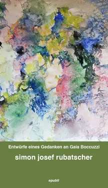 SImon Rubatscher Entwürfe eines Gedanken an Gaia Boccuzzi обложка книги