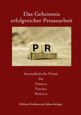 Klaus Krüger Das Geheimnis erfolgreicher Pressearbeit