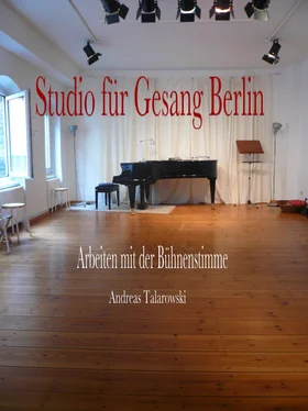 Andreas Talarowski Studio für Gesang Berlin - Arbeiten mit der Bühnenstimme обложка книги