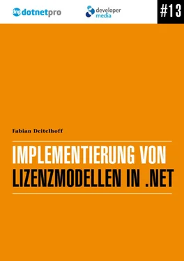 Fabian Deitelhoff Implementierung von Lizenzmodellen in .NET обложка книги
