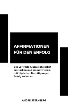 André Sternberg Affirmationen für den Erfolg обложка книги